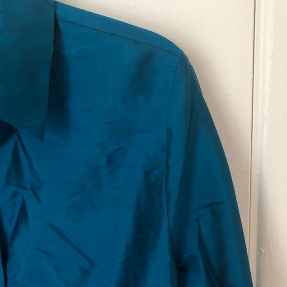 Silk Lore Button Down Shirt with Sleeveless Blouse - Picture 3 of 16